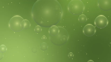 abstract green bubbles background