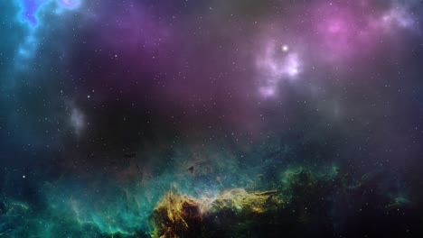 cloud nebulae in the infinite space 4k