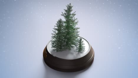 christmas trees rotation composition. merry christmas, new year mood