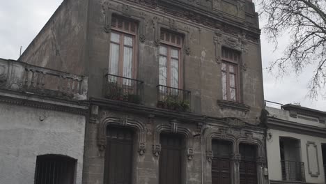 facade of old house in palermo neighborhood, montevideo