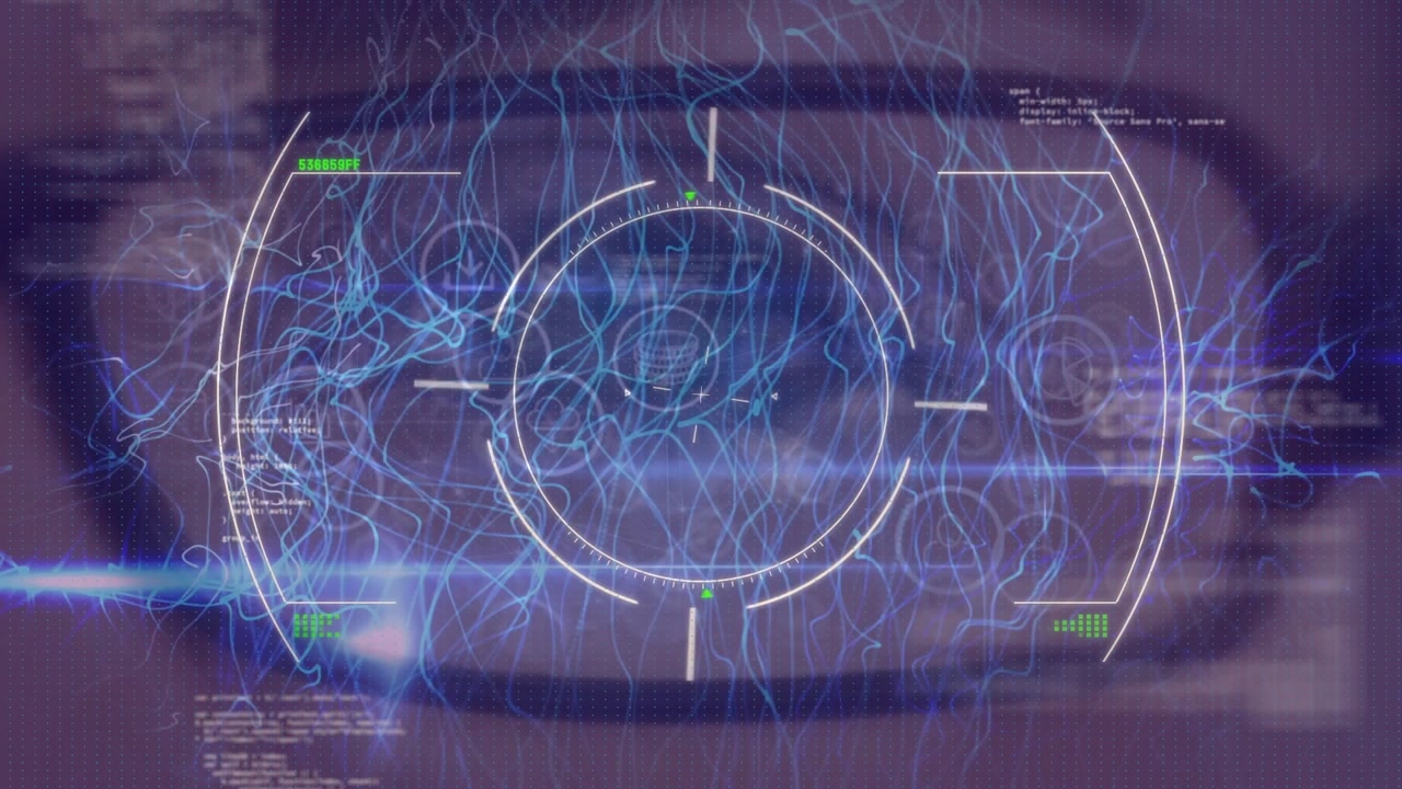 Animation of scope scanning and data processing over glasses