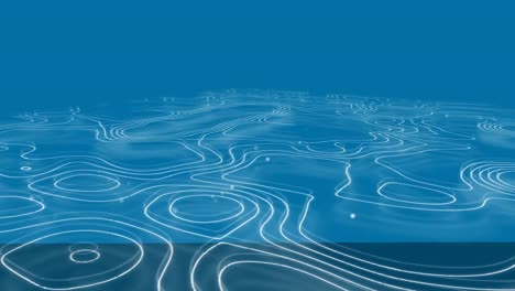 animación de líneas blancas en movimiento sobre fondo azul