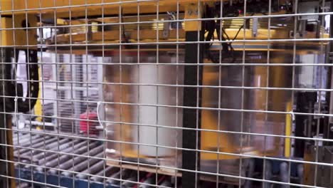 automated packaging process in a factory