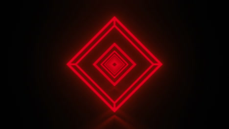 animación de chispas y túnel de neón rojo sobre fondo negro