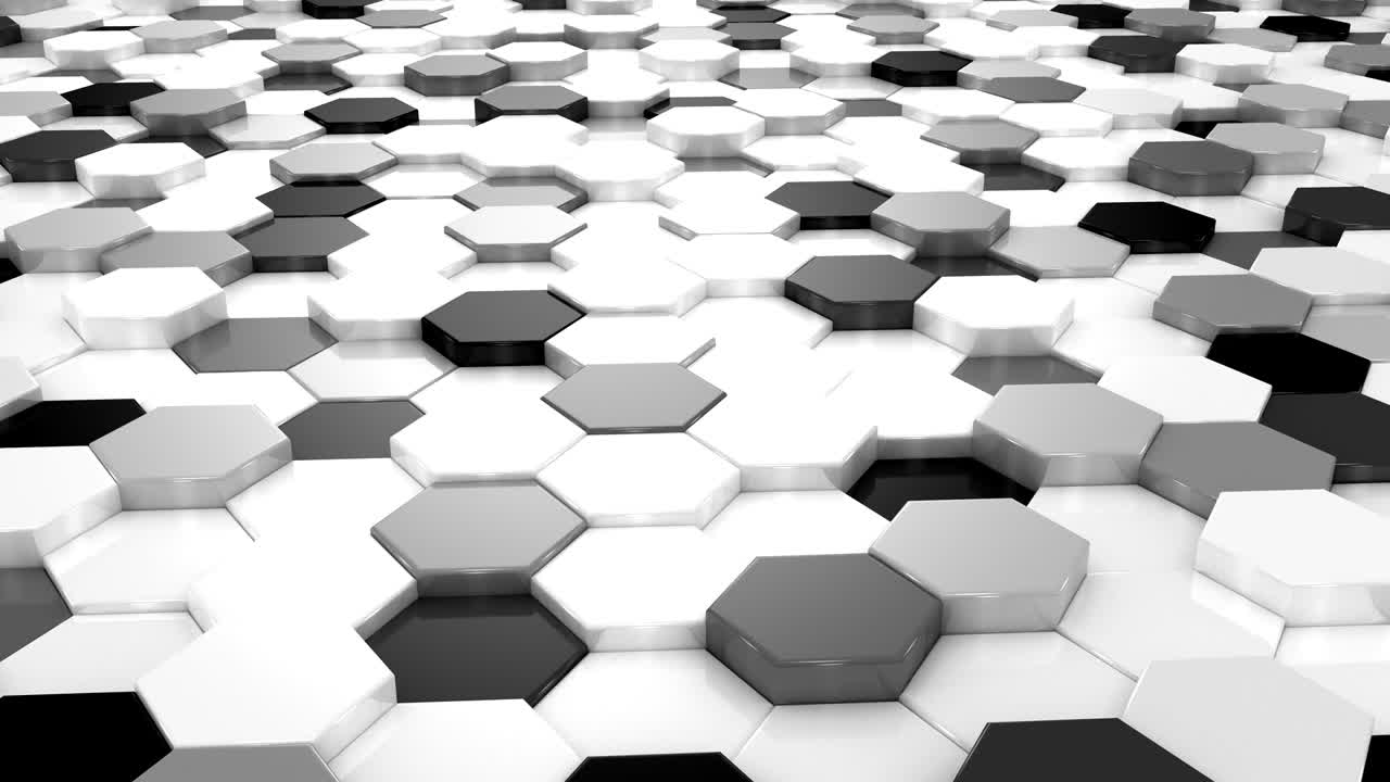 hexágonos animados de colores