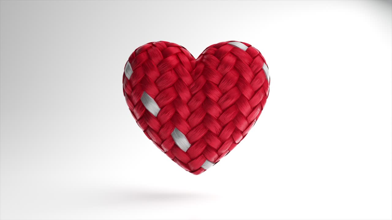 Coração Entrelaçado Vermelho