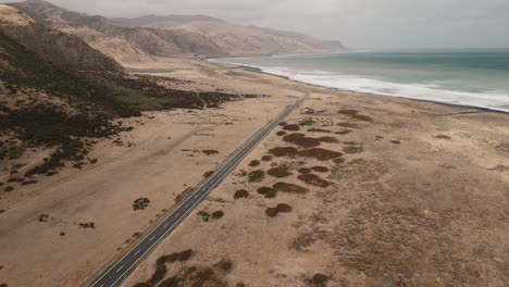 coastal road with dramatic scenery