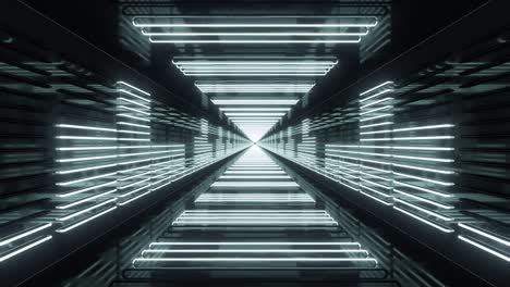 looping tunnel with neon equalizer