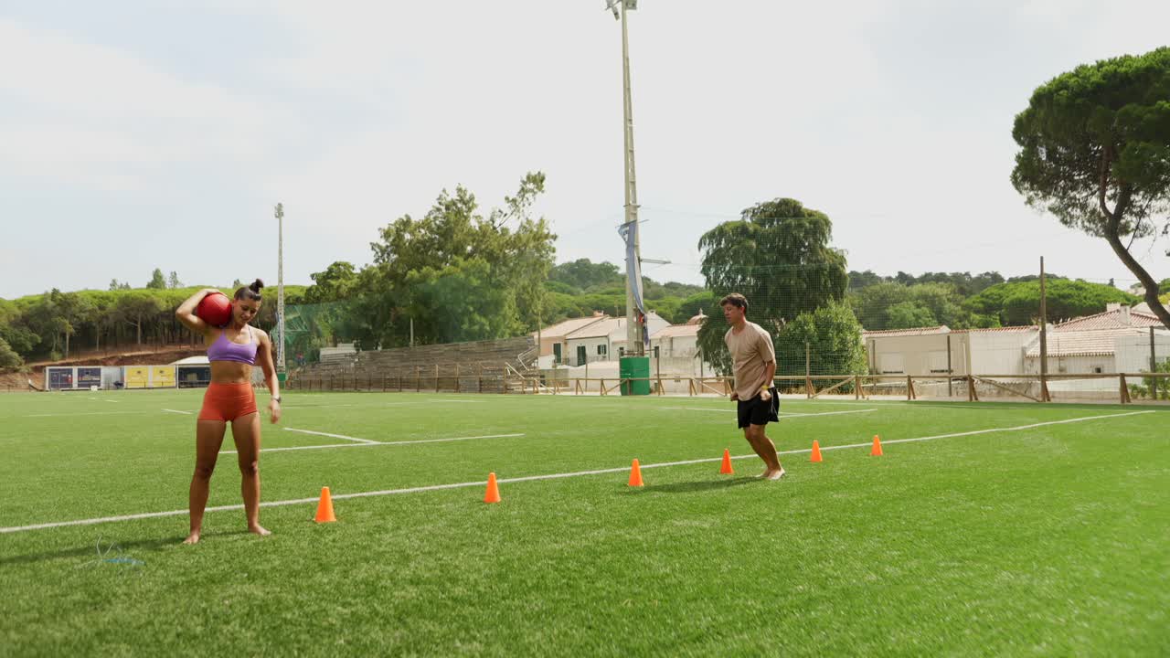 Fitness training on the field