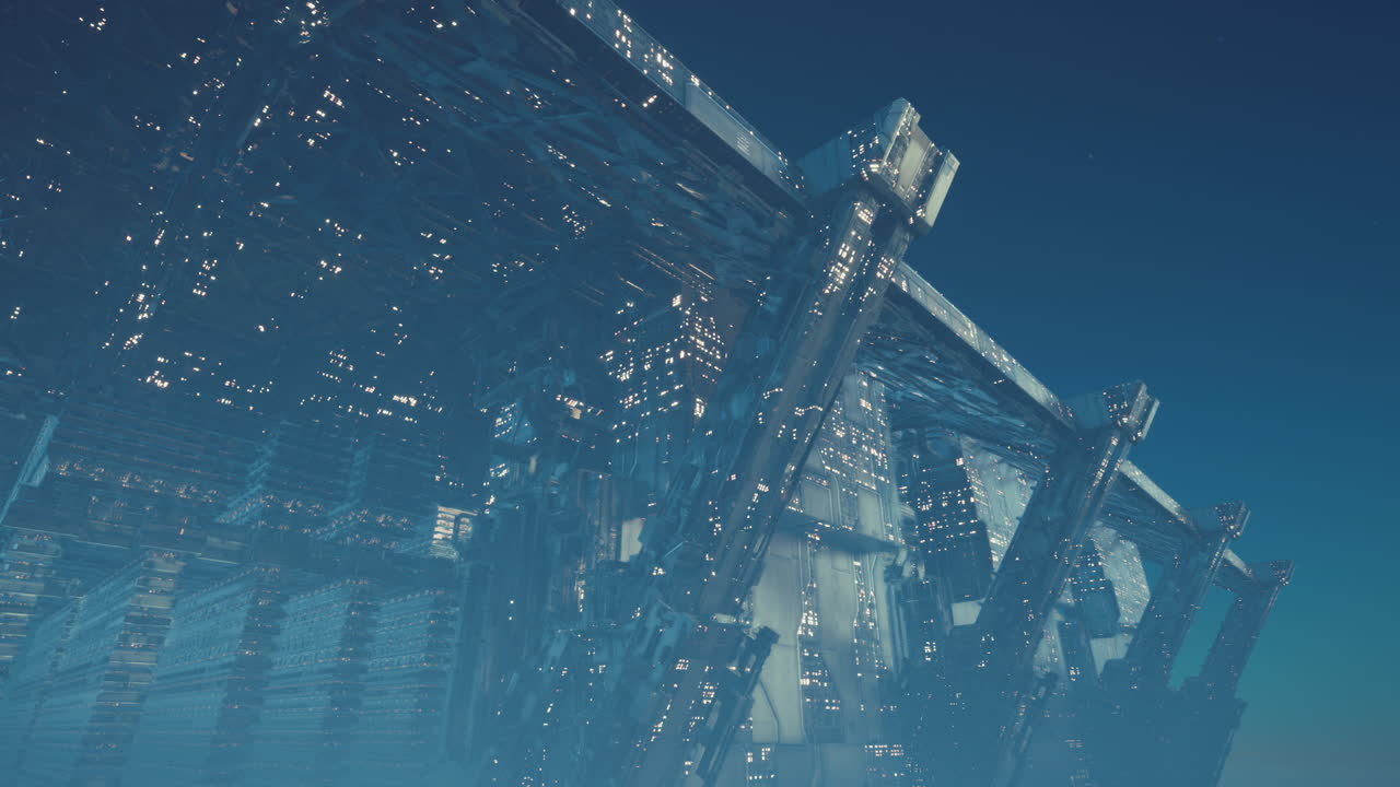 Futuristic city floating in the sky showcases advanced architecture and design