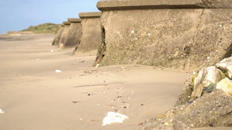 steady shot of empty seaside near hull, spurn point