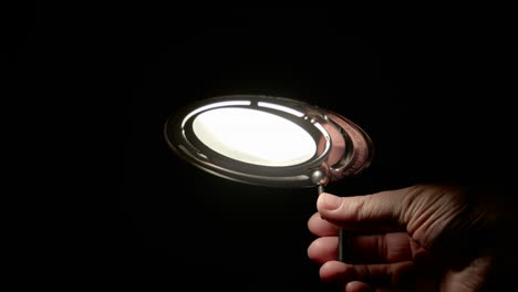 men turning off lamp / slow motion