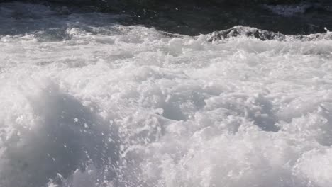 wild water from river aare splashing