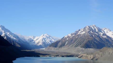 wide shot looking towards tasman glacier