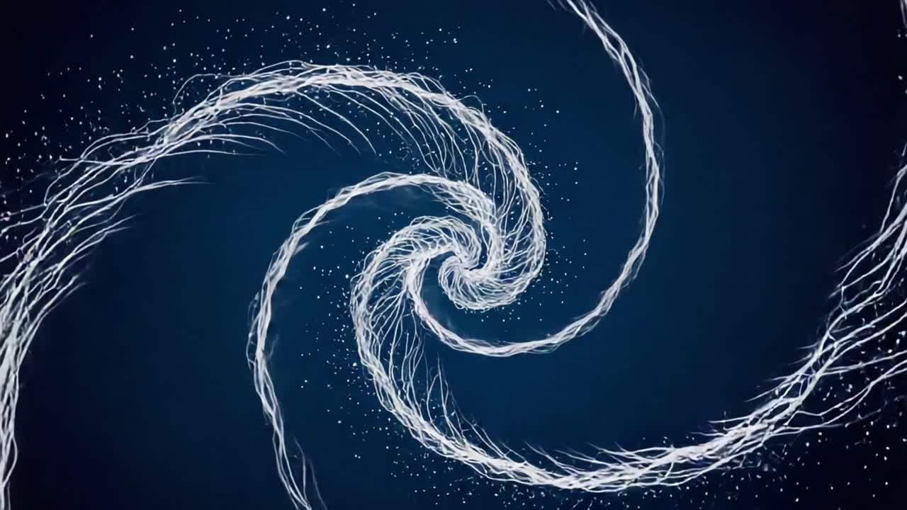 A Hypnotic Journey Through a Mesmerizing Spiral of Light Trails, Capturing the Essence of Movement and Flow in a Dynamic Digital Environment