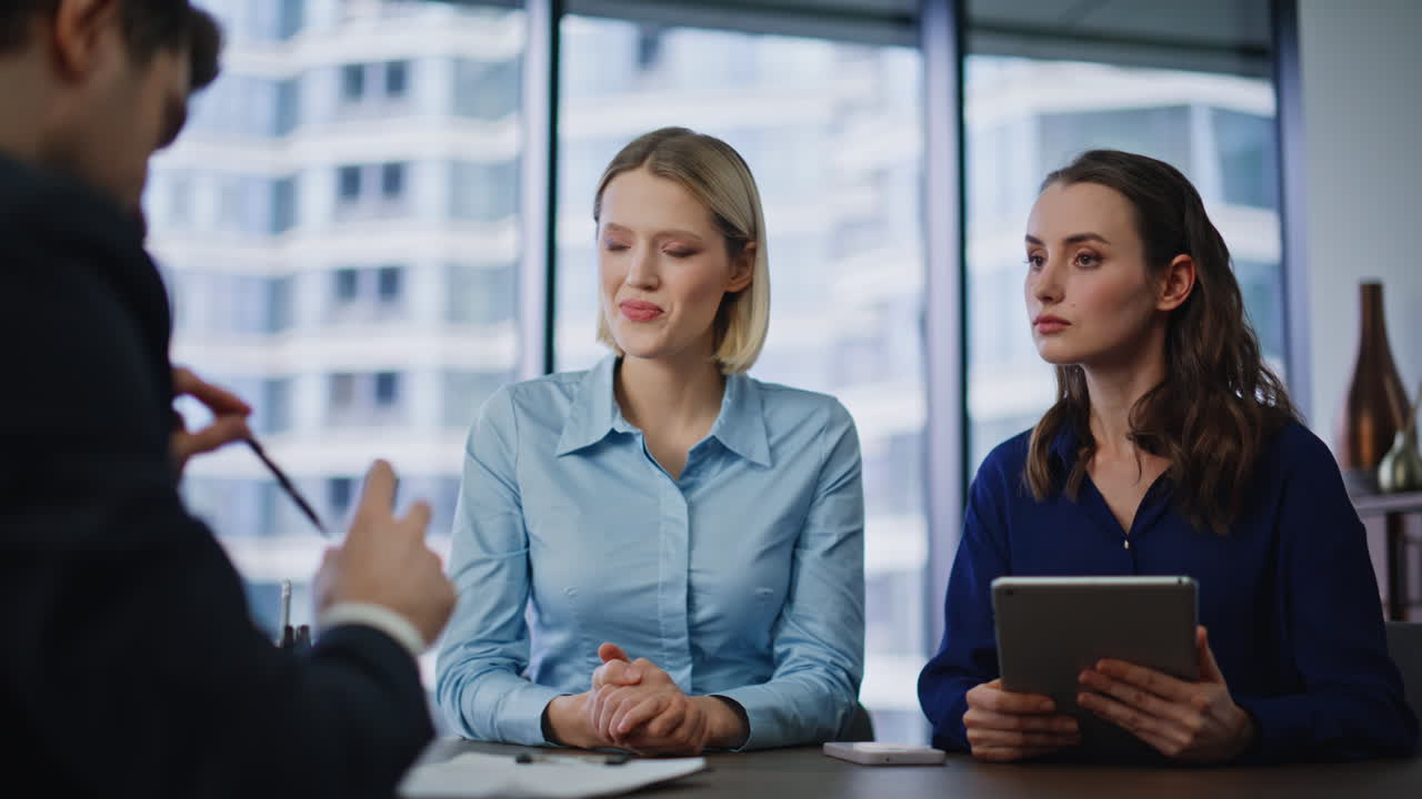 Business meeting with colleagues in the office