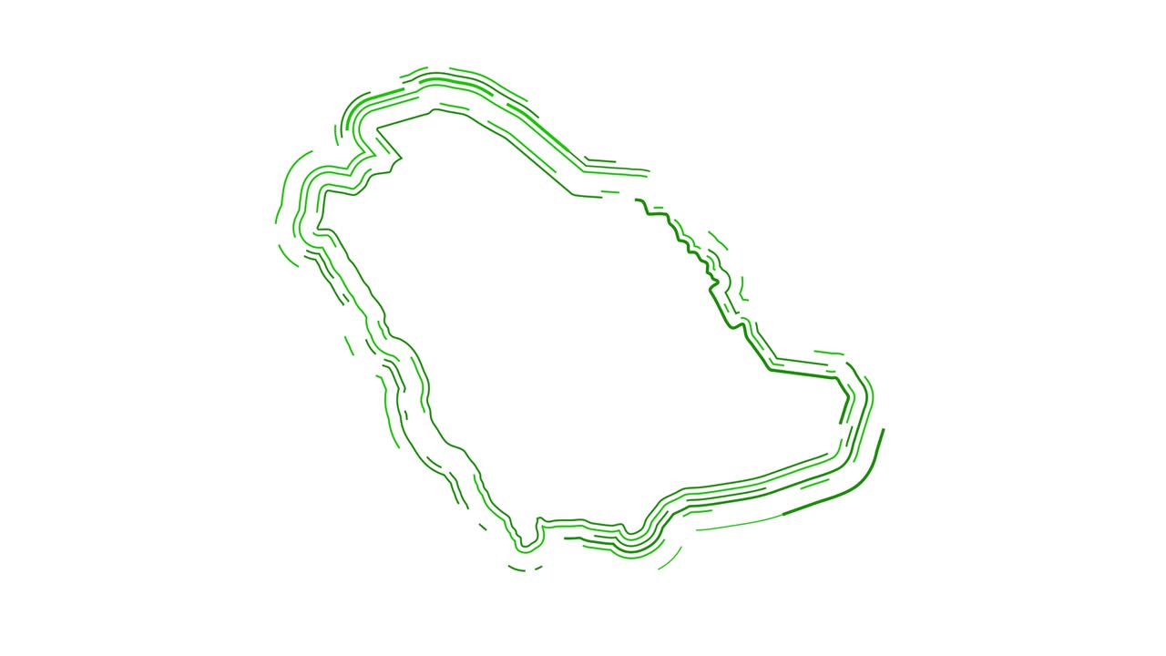 사우디 아라비아 지도 선, 스트로크
