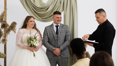 couple in love at the altar