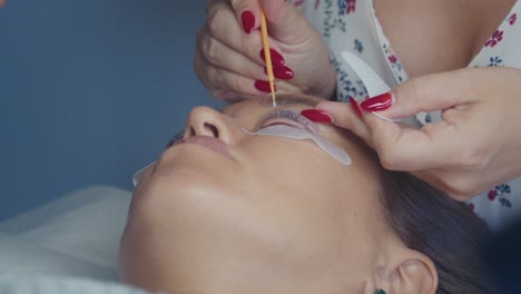 eyelash extension application