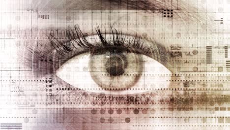 technology innovation with electronic eye as futuristic concept