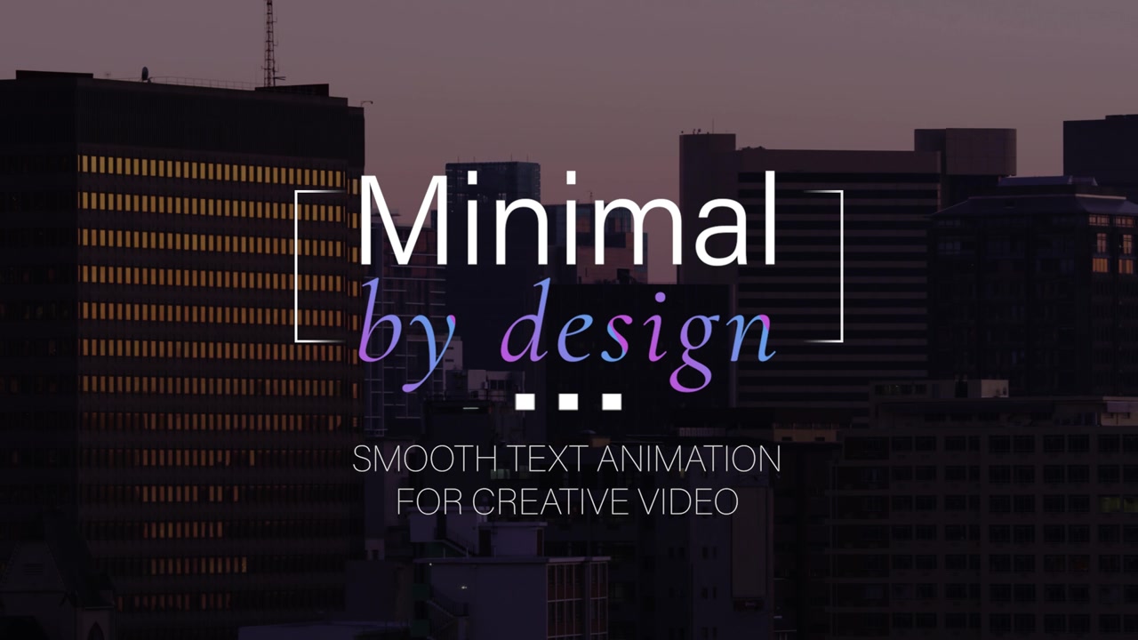 Minimal and Smooth Text Animations for Creative Video