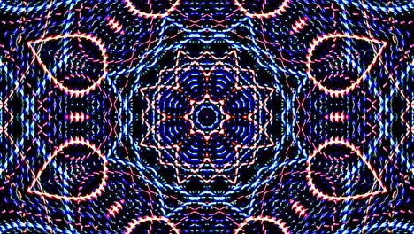hermoso caleidoscopio abstracto que brilla, una luz radiante que regula los movimientos sutiles