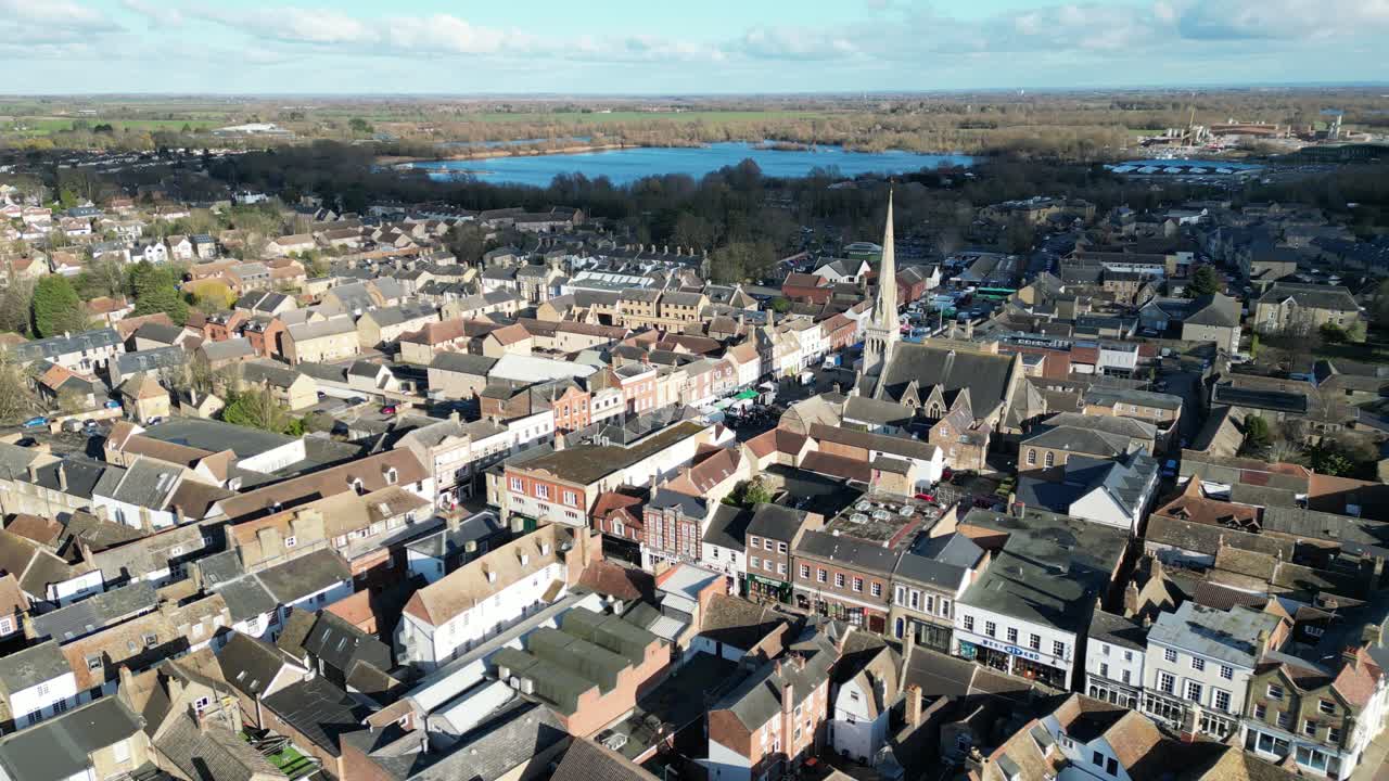 풀백 드론 공중 공개 st ives cambridgeshire uk