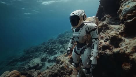 robot exploring the ocean