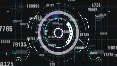 animation of numbers changing over scope scanning