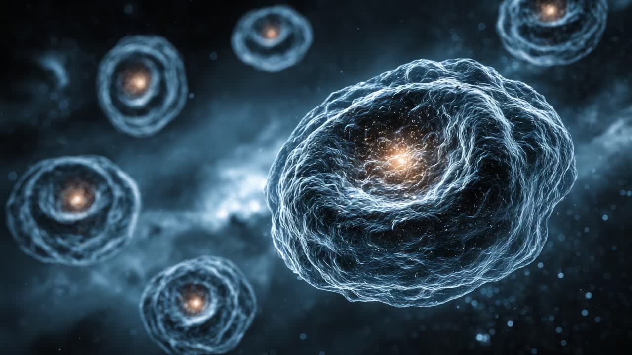 Intriguing Cosmic Cellular Formation: A Glimpse into the Mystical Universe and the Structures Traversing the Vastness of Space at the Dawn of Creation