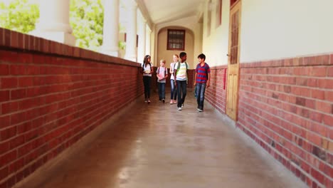 Cute-pupils-walking-down-the-hall