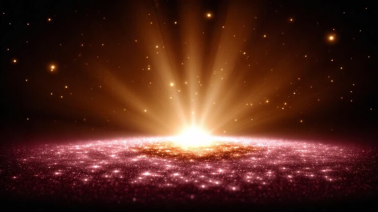 A Breathtaking Cosmic Explosion of Light and Color Radiates from the Center of a Starry Universe, Creating a Stunning Visual Display of Celestial Brilliance