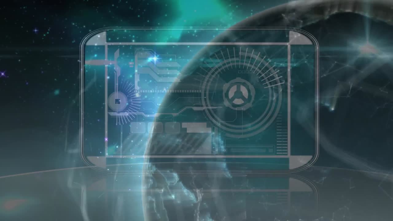 animación de redes de conexiones con el mundo sobre el procesamiento de datos médicos