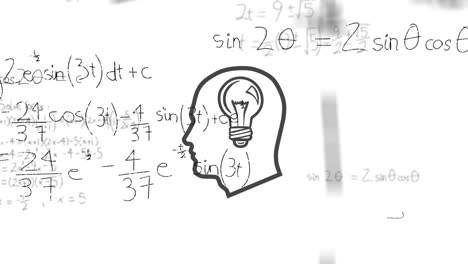 animación del cerebro con tecnología y procesamiento de datos