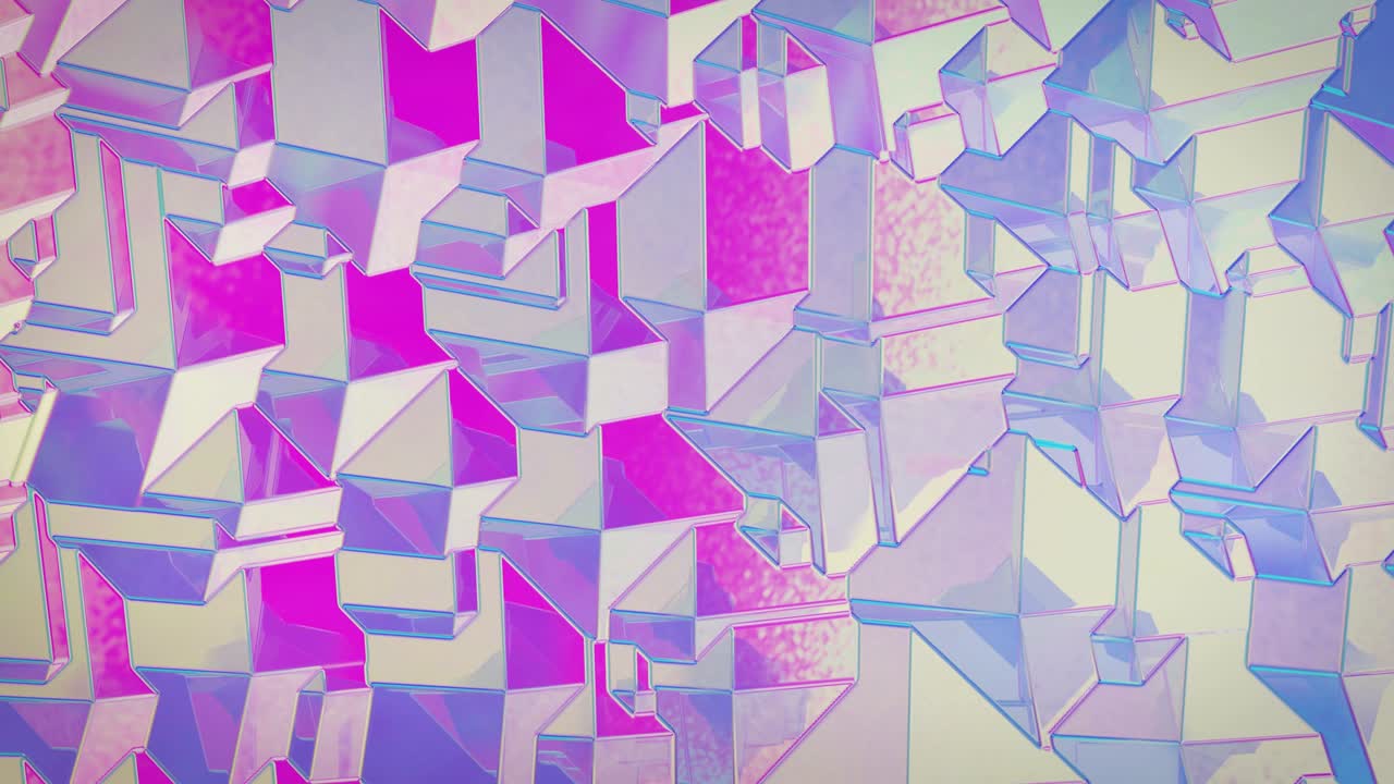 fondo fluido iridescente abstracto en bucle. hermosa superficie de vidrio ondulado de líquido con patrón, color de gradiente y ondas de flujo en él. bg creativo brillante con animación suave y suave.