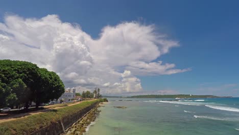 time lapse of galle fort and indian ocean, sri lanka