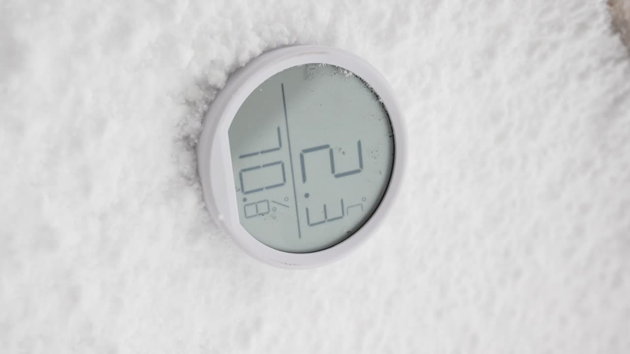 Thermometer Covered in Snow