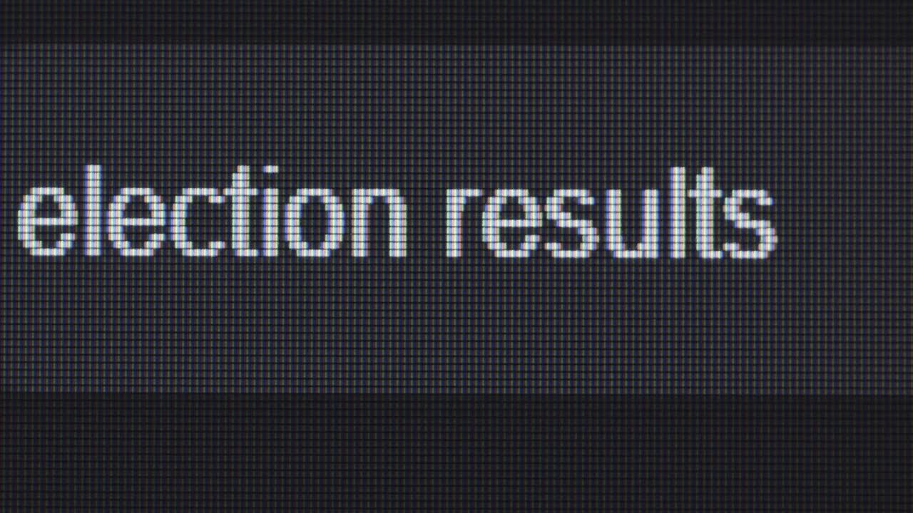 Election Results Displayed on a Computer Screen