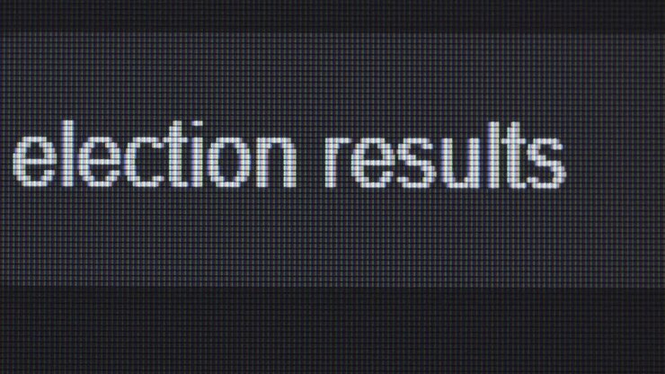 Election Results Displayed on a Computer Screen