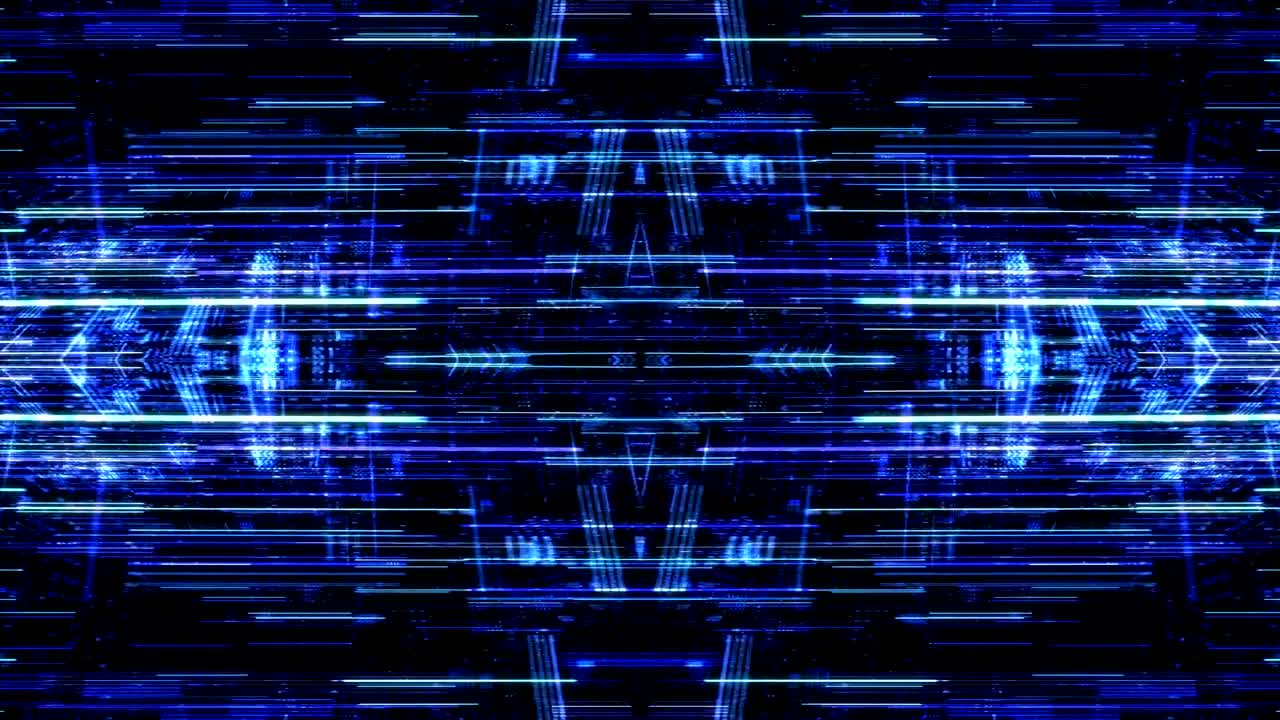 ciudad virtual digital abstracta. escaneo de la ciudad para el concepto de ataque de hackers. render 3d 4k bucle