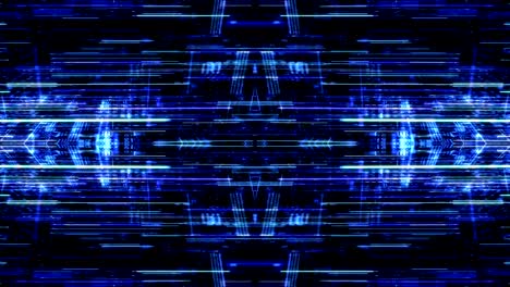 ciudad virtual digital abstracta. escaneo de la ciudad para el concepto de ataque de hackers. render 3d 4k bucle