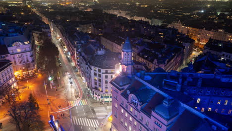 vienna autumn night skyline aerial view