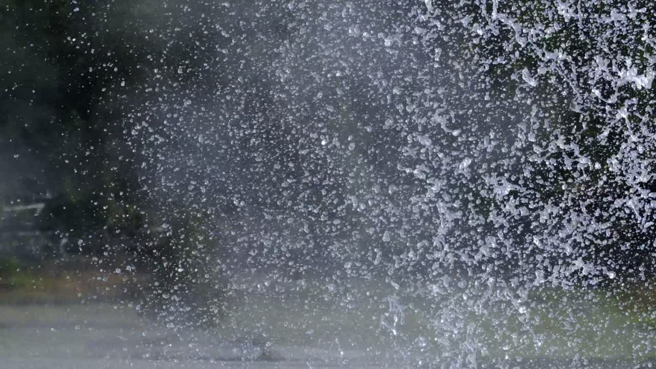 Geyser in Yellowstone National Park erupting in slow motion