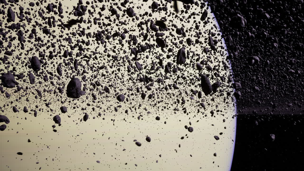 Exploration of a distant celestial body with a ring system and asteroid belt