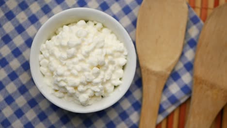 cottage cheese in a bowl