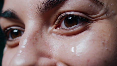 close up of a woman's face