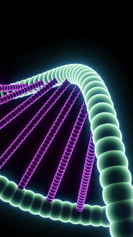 glowing dna double helix