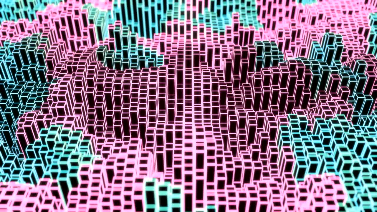 4k bloques de datos digitales abstractos.