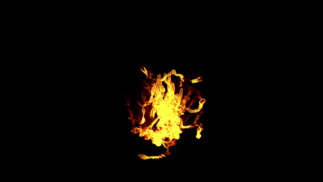 fire and explosion slow motion with alpha channel transparent background sparks heat flames