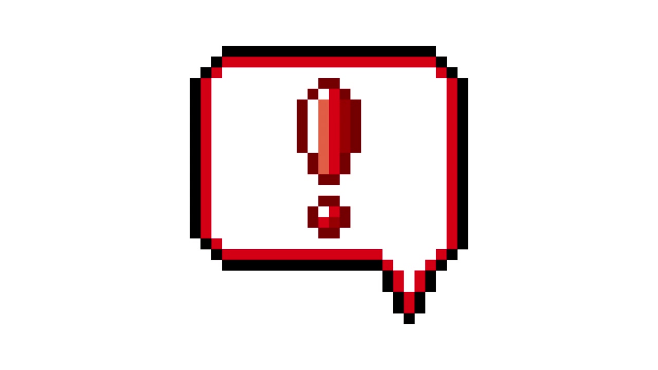 Pixel Art Pop-up Icon Animation with Exclamation mark in Speech Bubble (4).mov